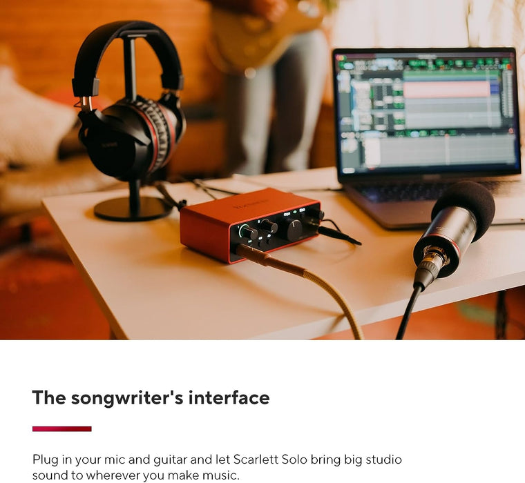 Interfaz de audio USB Focusrite Scarlett Solo 4ª Gen: Graba tu música
