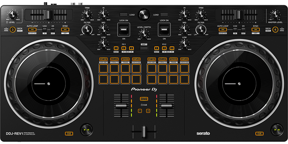 Pioneer DJ DDJ-REV1 Controlador DJ de 2 canales estilo scratch para Serato DJ Lite