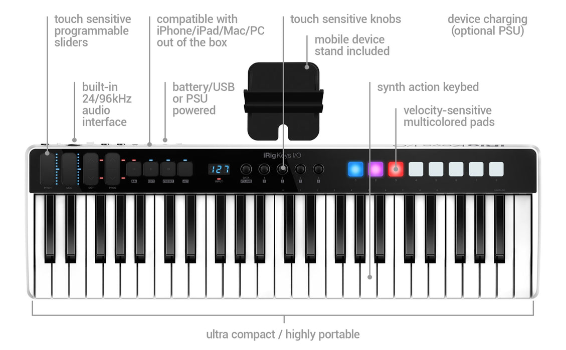 IK Multimedia iRig Keys I/O 49